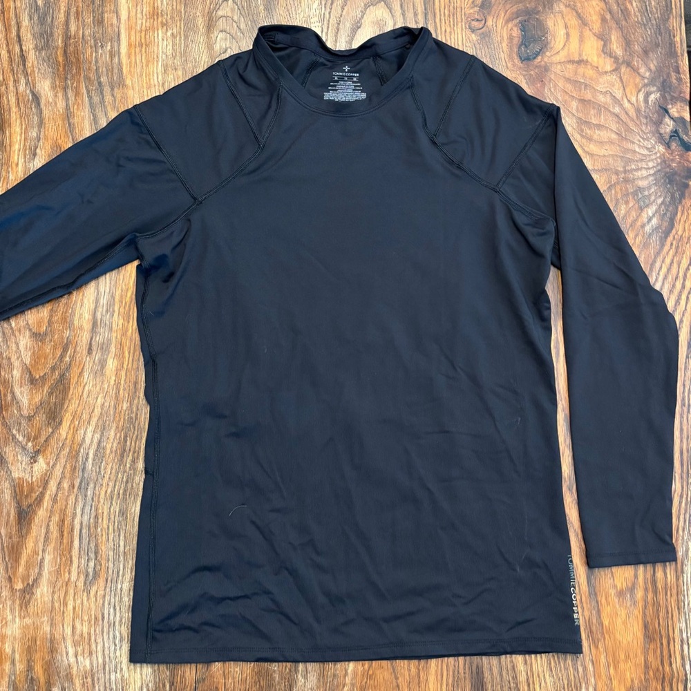 Men’s Tommie Copper Supportive Compression Black Long Sleeve Tee XL